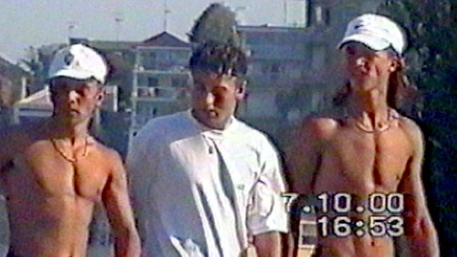 Mahmoud Chami, Belal Hajeid and Mohamed Ghanem in a police surveillance video.