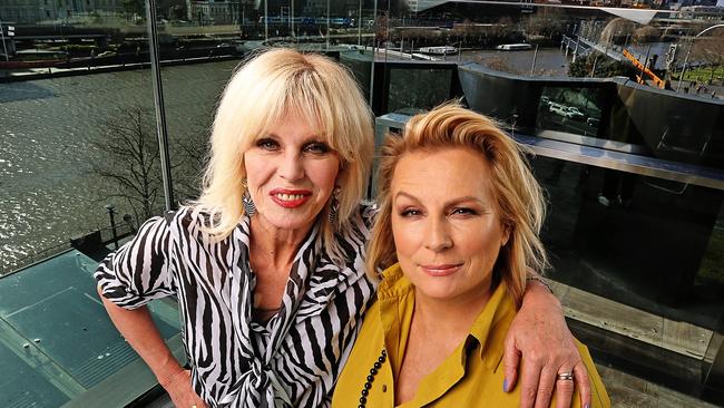 Absolutely Fabulous stars Joanna Lumley and Jennifer Saunders. Picture: Tim Carrafa