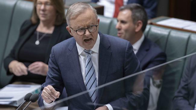 Prime Minister Anthony Albanese on Monday. Picture: NCA NewsWire / Gary Ramage