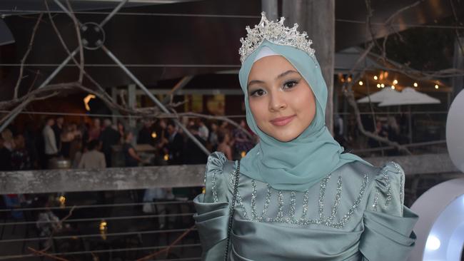 Nazeerah Nadim at Runcorn State High School 2023 formal. Photos: Georgie Walker.