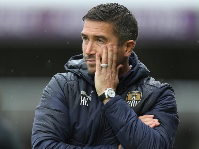 NORTHAMPTON, ENGLAND - SEPTEMBER 22: Notts County manager Harry Kewell looks on during the Sky Bet League Two match between Northampton Town and Notts County at PTS Academy Stadium on September 22, 2018 in Northampton, United Kingdom. (Photo by Pete Norton/Getty Images)