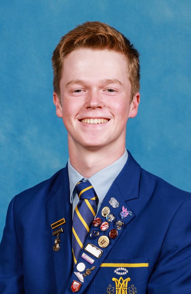 Marist College Ashgrove 2024 Year 12 high achiever Maximillian Bathersby. Picture: supplied