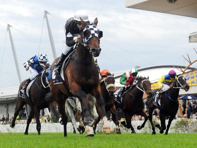 Photographer: Simon Bullard. Race 4 EREMEIN HANDICAP (3YO&UP) - 1800m. \\Winner 'Ecuador' ridden by Danny Beasley.