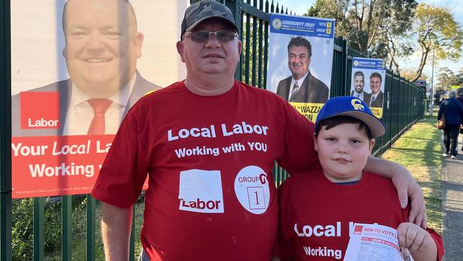 Proud Labor supporters Raymond Smith and his grandson Connor. Picture: Supplied