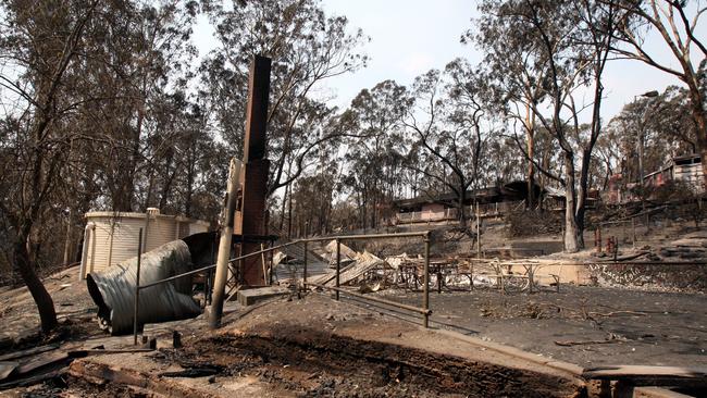 The remains of Strathewen Primary School near King Lake. Picture: News Limited