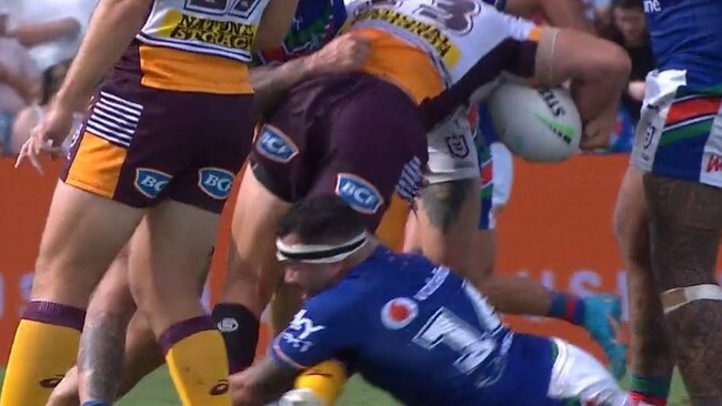 This was Jazz Tevaga's cannonball. Photo: Fox Sports