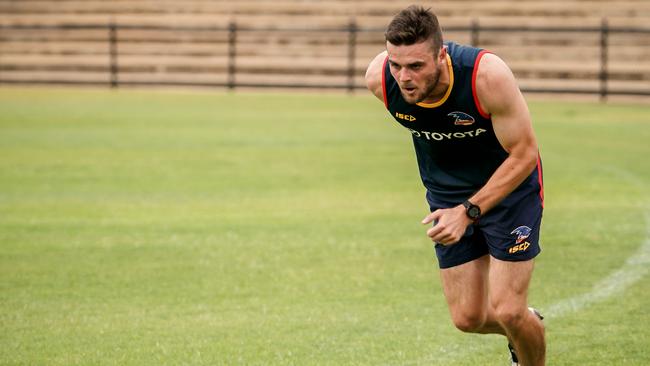 Brad Crouch didn’t play a game in 2018 but is back training and preparing for the new season.