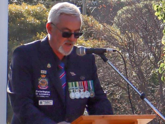 Former Portarlington and St Leonards RSL Sub-Branch president Darren McDonald has been charged and will face the Geelong Magistrates Court. Photo: Supplied.