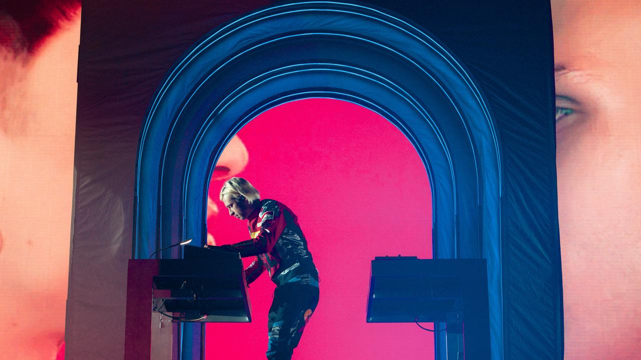 Flume created his own world with the visuals for the Palaces show. Picture: Supplied.