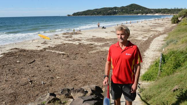 Byron Bay lifeguard supervisor Steve Mills at Main Beach Byron Bay in July 2020.