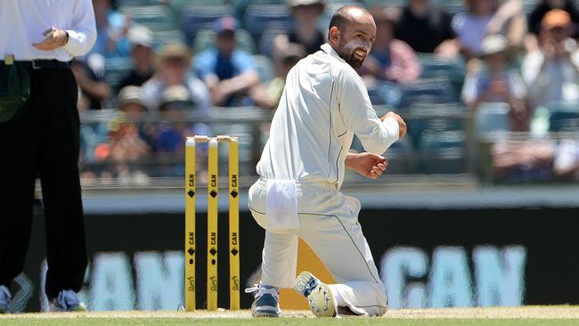 Steve Smith needs to use Nathan Lyon better. Picture: Daniel Wilkins.