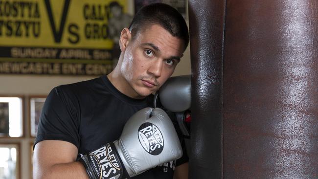 Tim Tszyu will fight for the Australian super welterweight title against Joel Camilleri in Sydney on Wednesday. Picture: Justin Lloyd.