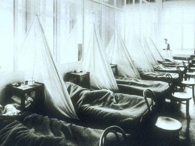 How hospitals were set up in Australia to fit the Spanish flu epidemic in 1918. Picture: News Regional Media