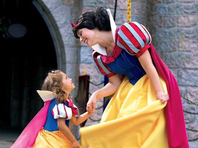 Snow White making dreams come true at Disneyland in California.