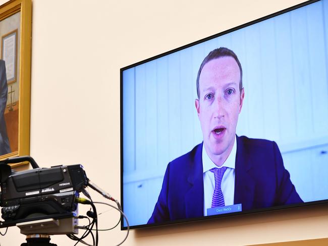 Facebook CEO Mark Zuckerberg testifies before the House Judiciary Subcommittee on Antitrust, Commercial and Administrative Law hearing on "Online Platforms and Market Power" in the Rayburn House office Building on Capitol Hill in Washington, DC on July 29, 2020. (Photo by MANDEL NGAN / POOL / AFP)