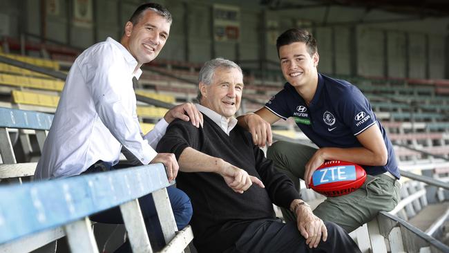 The Silvagni connection, (from left) Stephen, Sergio and Jack. Picture: David Caird