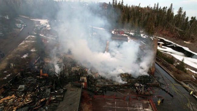 Lutsen Lodge fire: Drone video shows aftermath | The Courier Mail