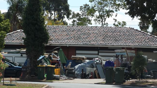 Rubbish out the front of the house on Mead Cres.