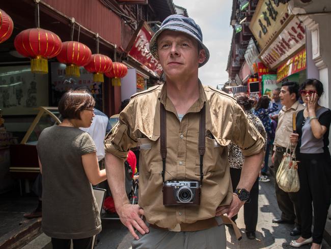 Heads to China, the Himalayas and Kenya ... Simon Pegg as Hector in a scene from comedy adventure film Hector and the Search for Happiness.