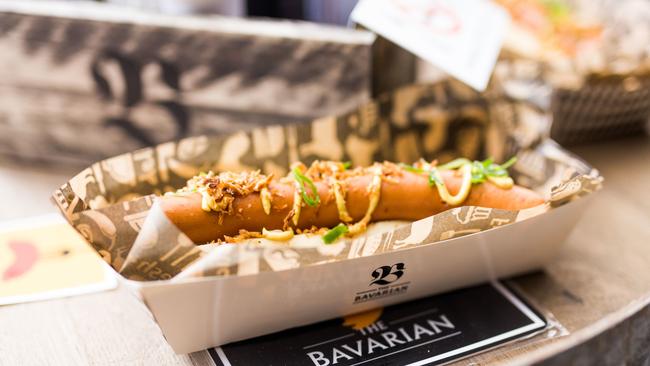 The Bavarian at Sunshine Plaza will give away 500 hot dogs when it opens on November 9.