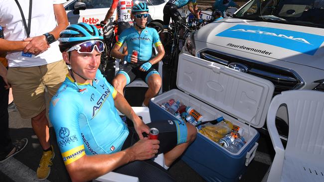 ADELAIDE, AUSTRALIA - JANUARY 13: Start / Yevgeniy Gidich of Kazakhstan and Astana Pro Team / during the 2019 Tour Down Under Classic a 1 hour + 1 lap of 1,7km race from Adelaide to Adelaide / TDU / on January 13, 2019 in Adelaide, Australia. (Photo by Tim de Waele/Getty Images)