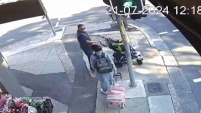 They waited to cross a road. Picture: Channel 9