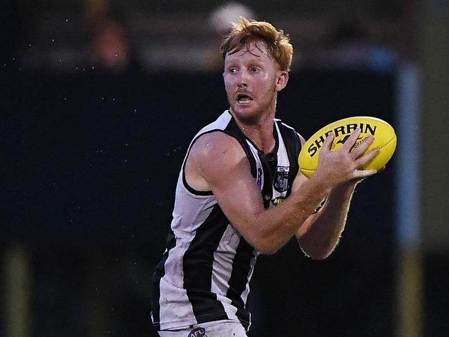 Palmerston’s Eric Guthrie has been a shining light for the Magpies this season. Picture: Felicity Elliott / AFLNT Media