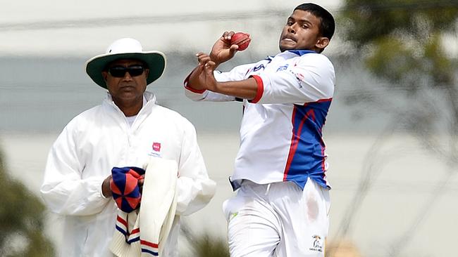 Upal Bandara in action for Keilor. Picture: David Smith