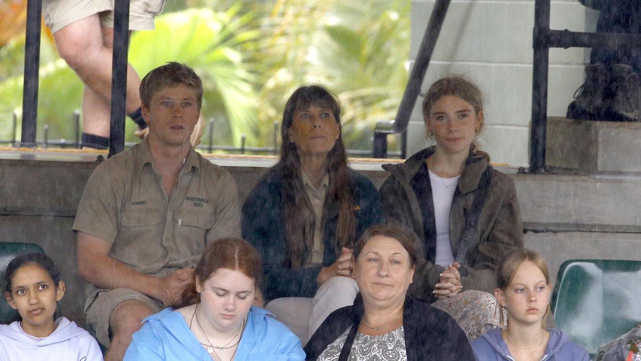 Robert Irwin celebrated his 19th birthday at Australia Zoo on the Sunshine Coast He was seen seated before the show with his mom Teri and his reportedly new girlfriend, Scarlett Buckley, right. Picture: NCA NewsWire/Tertius Pickard