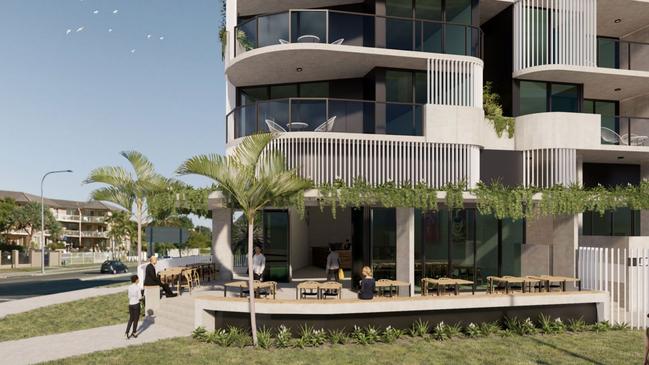 The cafe on Jade 402’s ground floor. Picture: Supplied by Gold Coast City Council