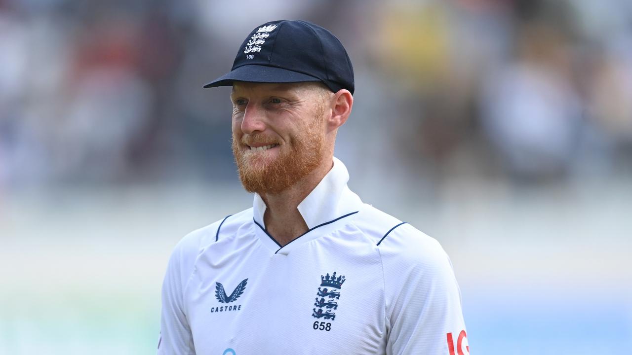 England captain Ben Stokes reacts as he leaves the field after India won the match and the series. (Photo by Gareth Copley/Getty Images)