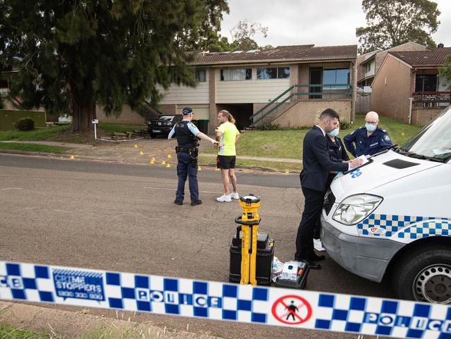 15/04/25. Daily Telegraph.l News.  Ambarvale. NSW.Pics by Julian Andrews.GVÃs of Dickens Road in Ambvervale where last night a female died after a drive by shooting of a property.