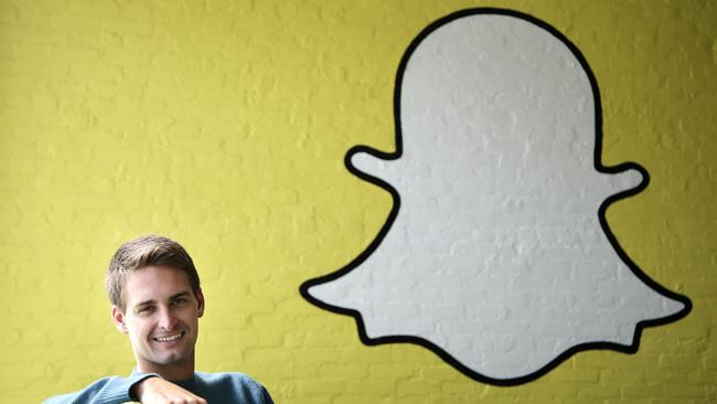 Snapchat CEO Evan Spiegel co-founded the company in 2011. Picture: AP