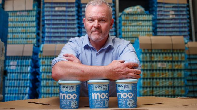 Mick Sanders, founder and owner of Moo Yoghurt, has been the target of a social media campaign. Picture: Matt Turner