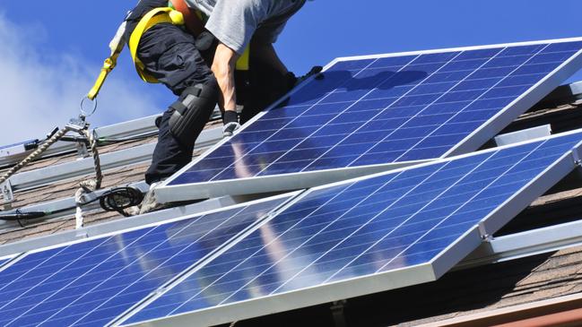 Solar panel installation.