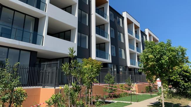 The Magnolia apartment building is under construction at Summerline Estate.