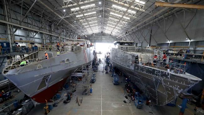 Austal’s plant in WA. Picture: Colin Murty/ The Australian.