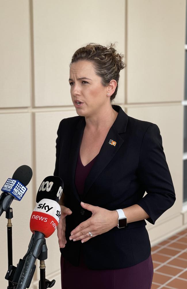 CLP Opposition Leader Lia Finocchiaro has urged the government to legislate bail reform on urgency, rather than conduct a review. Picture: Annabel Bowles