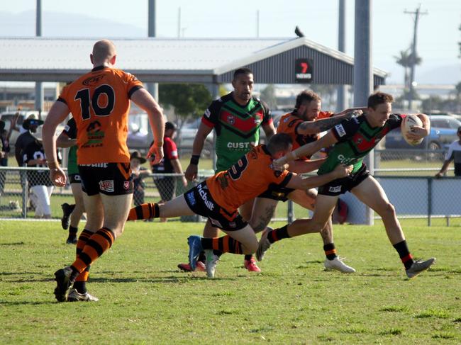 Luke Pietzner for Sarina Crocs in the A-Grade grand final against Wests Tigers at JRL Football Field 5, Mackay. Picture: Facebook