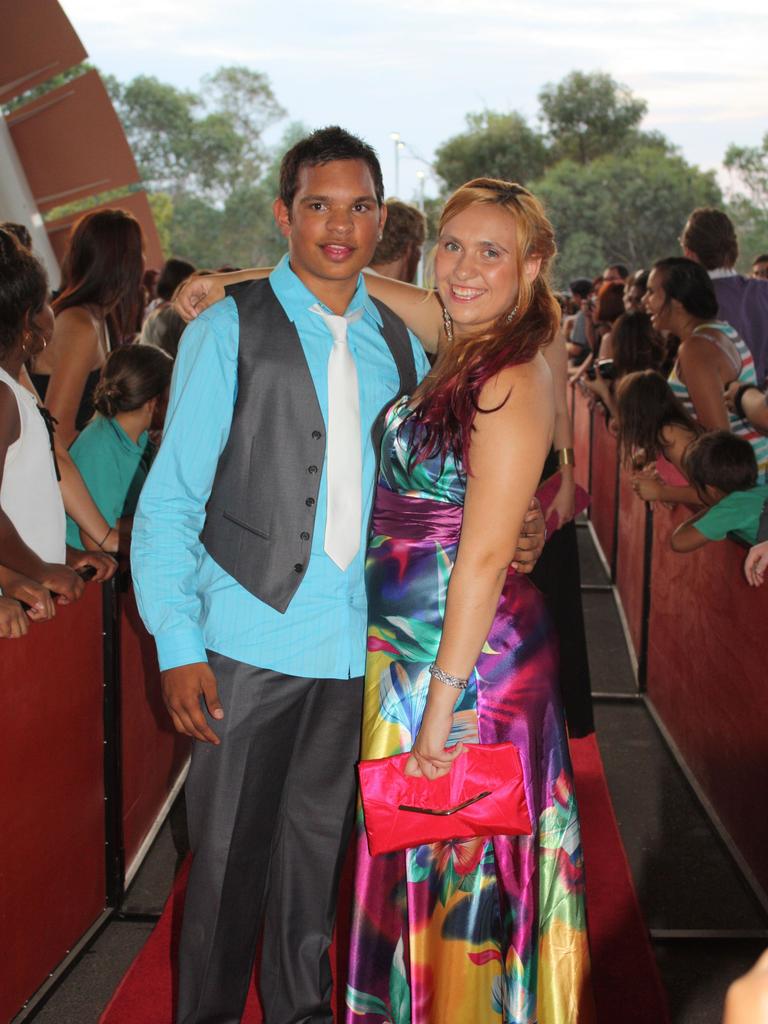 Chad Powers and Jaiden Preece Forrester at the 2012 Centralian Senior College formal at the Alice Springs Convention Centre. Picture: NT NEWS