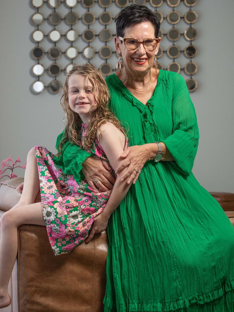 Anne Baker, 68, and her six-year-old granddaughter, Madison Pearl, have both had tissue transplants. Picture: Brad Fleet