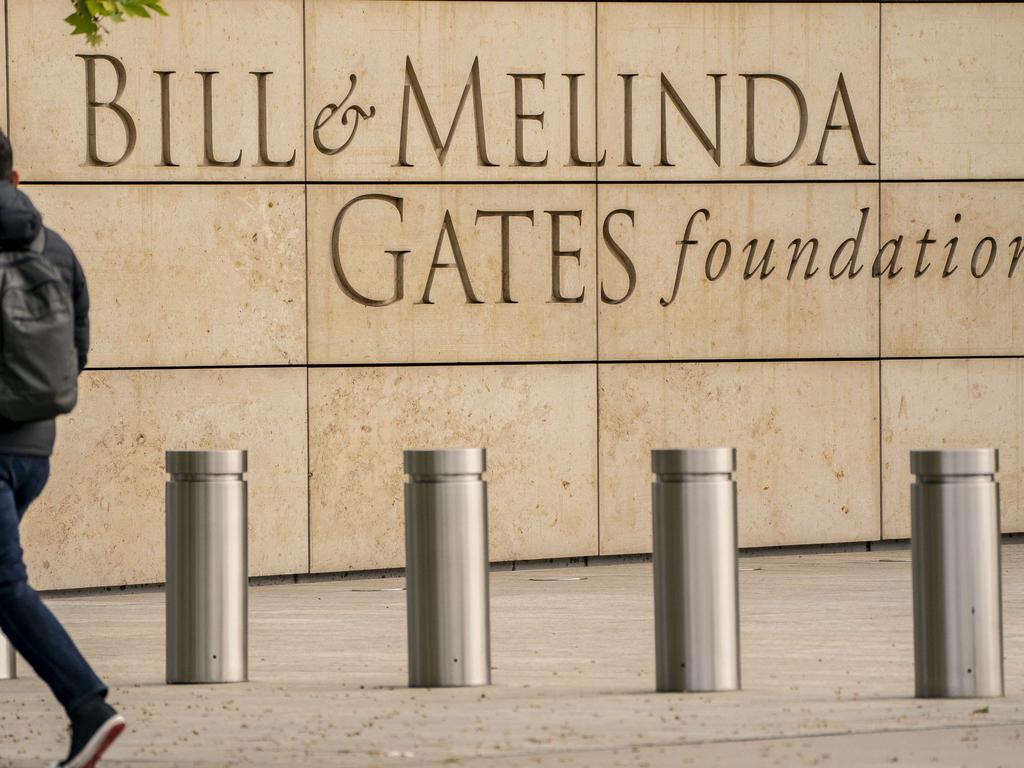 A pedestrian walks by the Bill and Melinda Gates Foundation. Picture: David Ryder/Getty Images/AFP