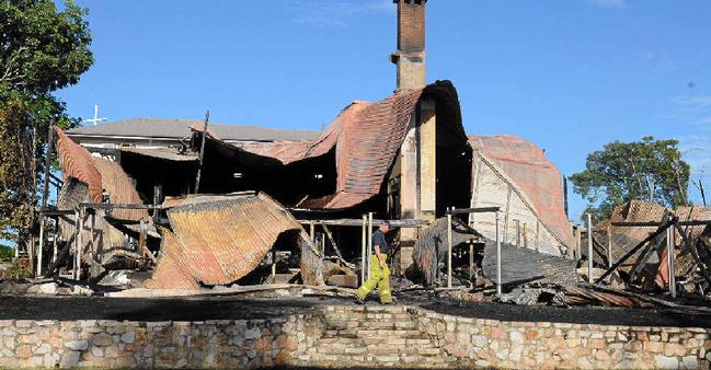 ABOVE: The ruins of the historic Smyth mansion after a disastrous fire four years ago.