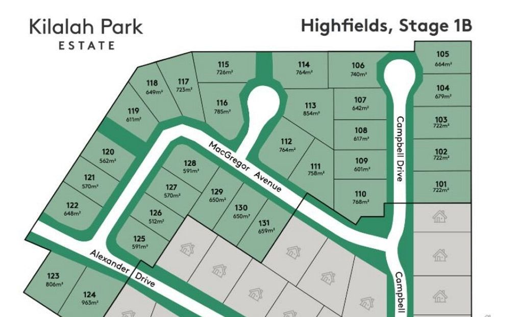 The lot plan for the new expansion of Kilalah Park Estate, Highfields. Picture: Contributed