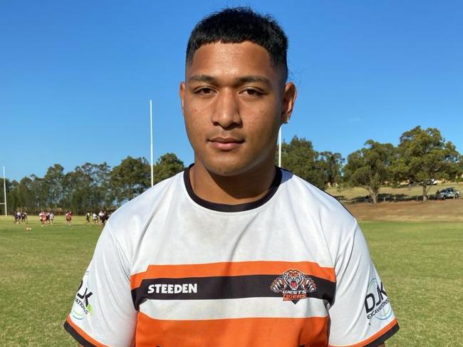 Cyrus Toleafoa of the Macarthur Wests Tigers, Laurie Daley Cup. Picture: Contributed