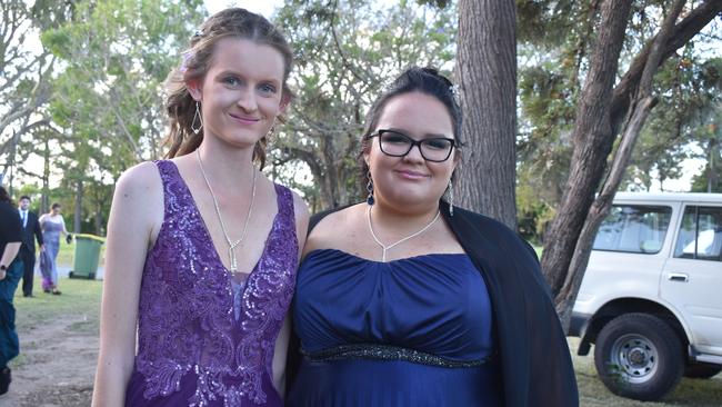 Lisa Fenech and Hayley King at the Pioneer State High School formal at the Mackay Golf Course on Friday November 20. Picture: Zizi Averill