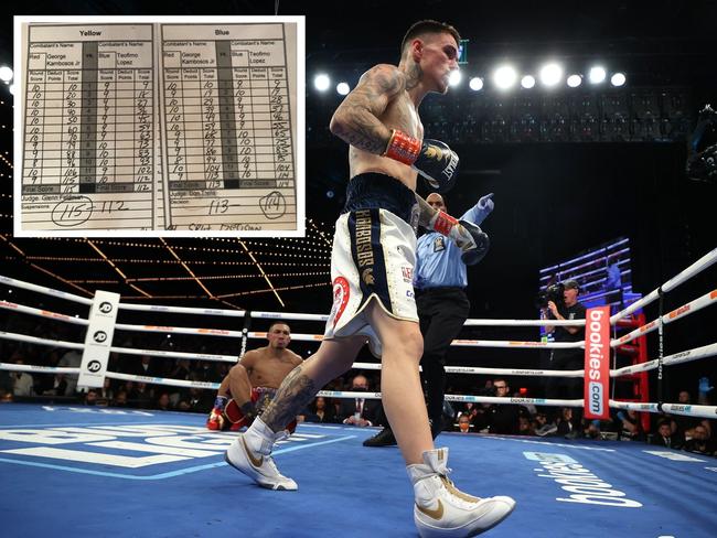 George Kambosos was not awarded a knockdown in the first round. Photo: Getty Images