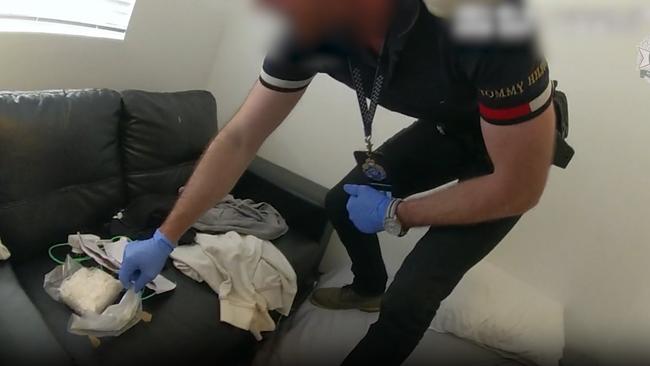 Police allegedly seized drugs, cash, and weapons in the raids at Surfers Paradise and Biggera Waters. Picture: QPS