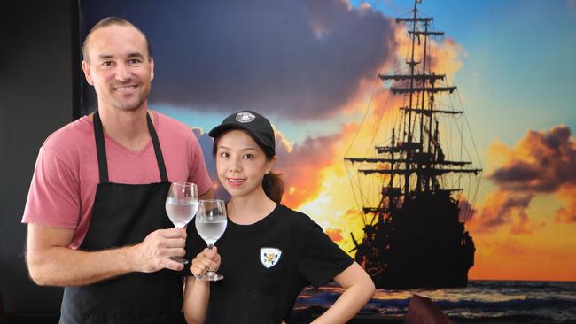 Owners Isa Ham and Emily Liu toast their success. Picture Glenn Hampson