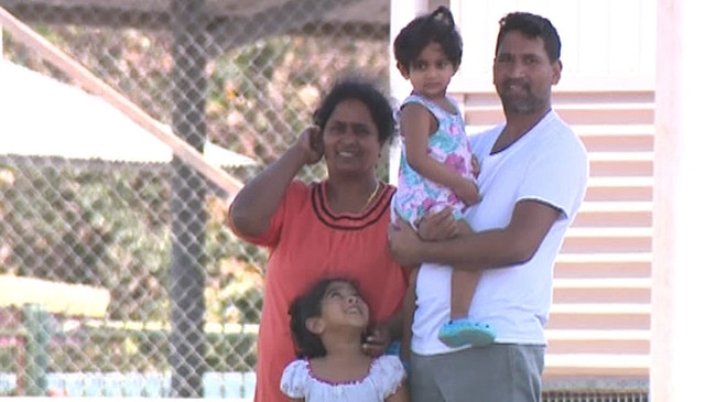 Nadesalingam Murugapan, with her husband Kokilapathmapriya Nadarasa and their children, Kopika, 4 and Tharunicaa, 2. Picture: 10 News.